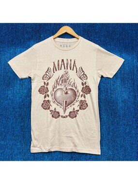 Mana Corazon Rock Beige T-Shirt Size Small